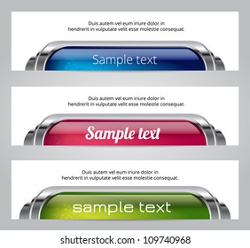 Abstract glossy colorful vector banners