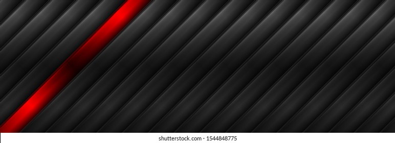 Abstract glossy contrast stripes technology geometric background. Vector futuristic modern design