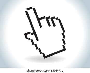 abstract glossy cursor icon