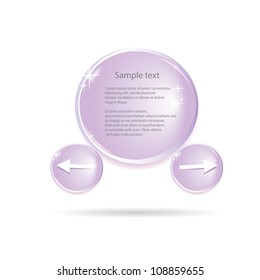 Abstract glossy diamond violet speech bubble. Vector illustration