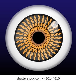 Abstract glossy eye background vector.