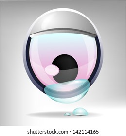 Abstract glossy eye crying background
