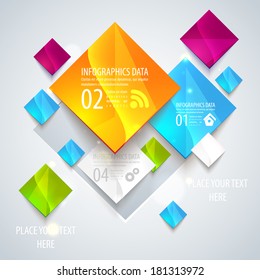 Abstract glossy geometric background. Use visit cards, flyers, backgrounds. Vector illustration for your business presentation. Minimal style design for business graphic.