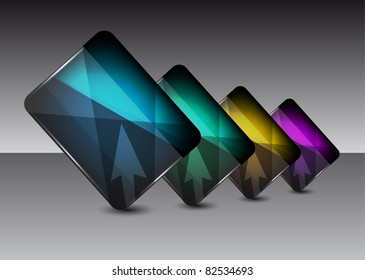 Abstract glossy glass speech bubble vector background