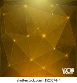 Abstract glossy gold vector background