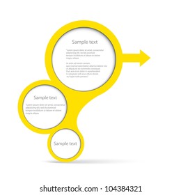 Abstract glossy golden speech bubble. Vector illustration.