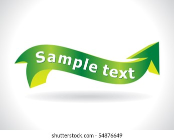 abstract glossy green arrow shape vector illustration