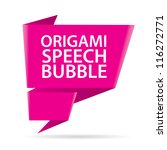 Abstract glossy green pink speech bubble. Vector abstract background. Pink brochure.