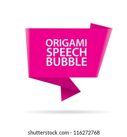 Abstract glossy green pink speech bubble. Vector abstract background. Pink brochure.