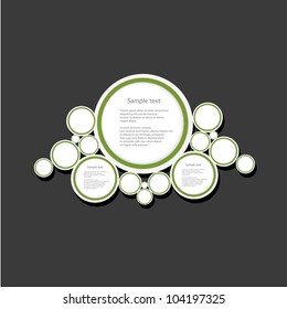 Abstract glossy green speech bubble. Vector illustration.