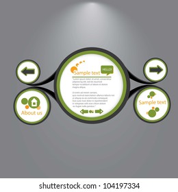 Abstract glossy green speech bubble. Vector illustration.