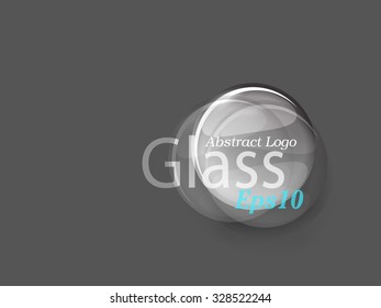 Abstract glossy logo for shiny gray color.
