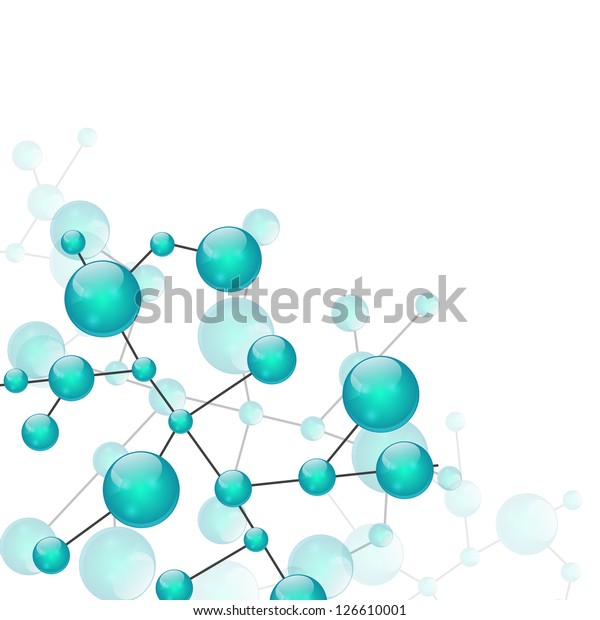 Abstract Glossy Molecular Background Blue Molecule 스톡 벡터(로열티 프리) 126610001
