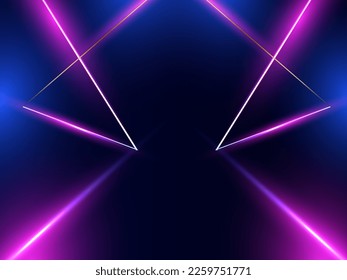 Abstract glossy neon pattern shapes design background vector