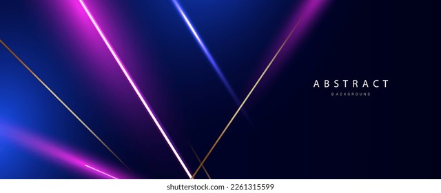 Resumen de formas de patrón de neón brillante diseño vectorial de fondo