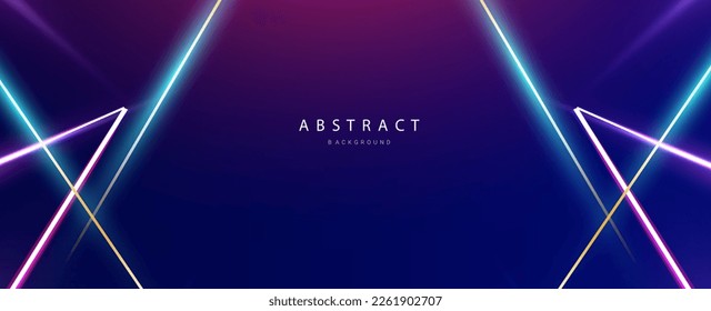 Resumen de formas de patrón de neón brillante diseño vectorial de fondo