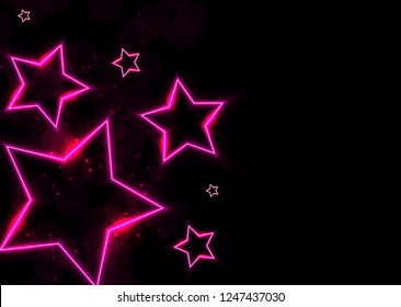 Abstract Glossy Neon Star Background. Vector Illustration EPS10