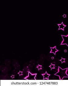 Abstract Glossy Neon Star Background