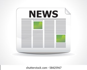 abstract glossy news icon vector illustration