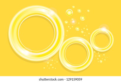 Abstract glossy orange bubble on orange background. Vector abstract orange background. brochure template. orange circle background. web site template.