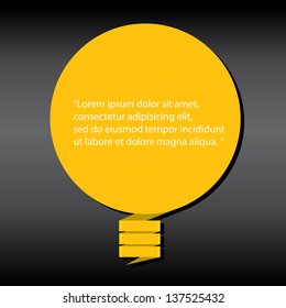 Abstract glossy orange circle origami speech bubble. Vector abstract background. Orange brochure template. Circle design background.