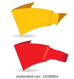Abstract glossy origami speech bubble set. Vector abstract background. vector brochure design.