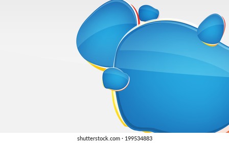 Abstract glossy speech bubble background with space for your text (EPS10 Vector)