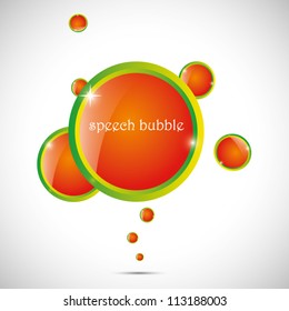 Abstract glossy speech bubble design