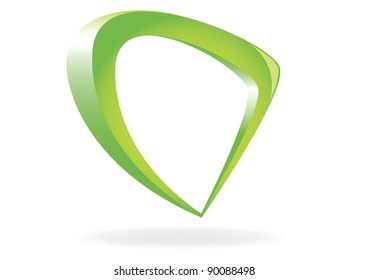 Abstract glossy speech bubble on white. Vector illustration.