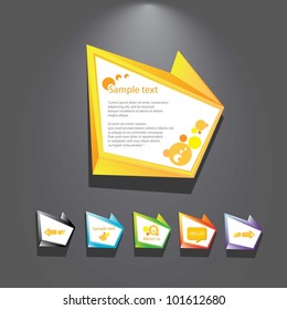 Abstract glossy speech bubble set. Vector illustration.