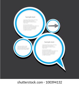 Abstract glossy speech bubble. Vector illustration.