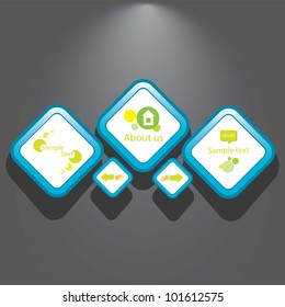 Abstract glossy speech bubble. Vector illustration.