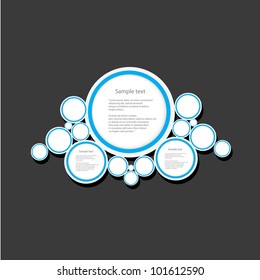 Abstract glossy speech bubble. Vector illustration.