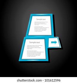 Abstract glossy speech bubble. Vector illustration.