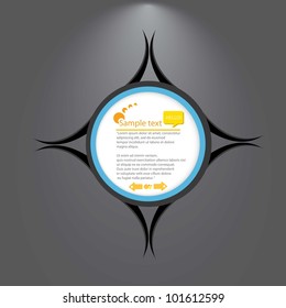 Abstract glossy speech bubble. Vector illustration.