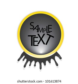 Abstract glossy speech bubble. Vector illustration.