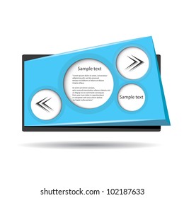 Abstract glossy speech bubble. Vector illustration.