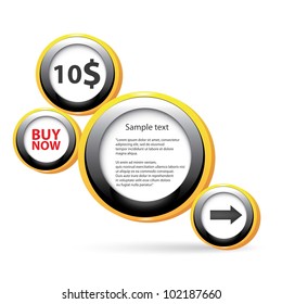 Abstract glossy speech bubble. Vector illustration.