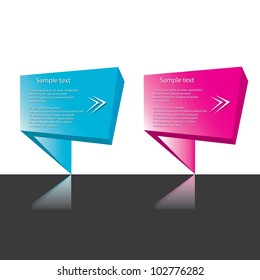 Abstract glossy speech bubble. Vector illustration.