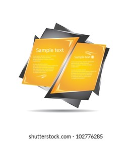 Abstract glossy speech bubble. Vector illustration.