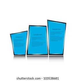 Abstract glossy speech bubble. Vector illustration.