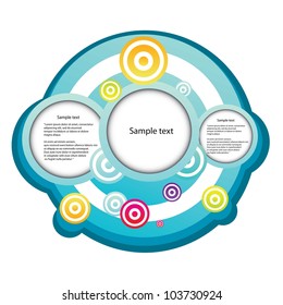 Abstract glossy speech bubble. Vector illustration.