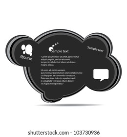 Abstract glossy speech bubble. Vector illustration.