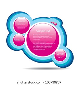Abstract glossy speech bubble. Vector illustration.