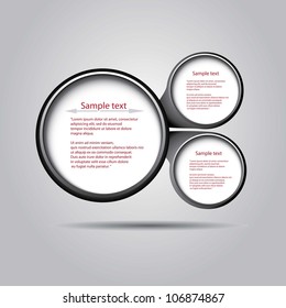 Abstract glossy speech bubble. Vector illustration.