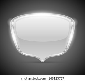 Abstract glossy speech bubble vector background eps 10 