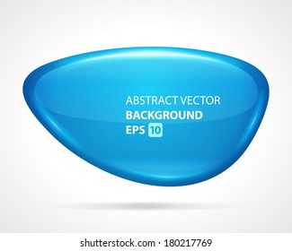 Abstract glossy speech bubble vector background