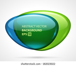 Abstract glossy speech bubble vector background 