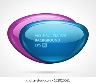 Abstract glossy speech bubble vector background 