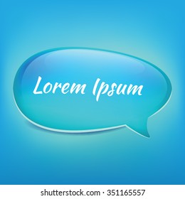 Abstract Glossy Speech Bubble. Vector Background